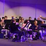 Mark Jurek directs the Soldotna High School Band at a rehersal on Oct. 11, 2022 at Soldotna High School in Soldotna Alaska. (Jake Dye/Peninsula Clarion)