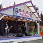 Gold Peak play the opening set of the Seventh Annual RockN the Ranch at the Rusty Ravin on Friday, July 7, 2023, at Rusty Ravin Plant Ranch in Kenai, Alaska. (Jake Dye/Peninsula Clarion)