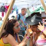 People gather in Ninilchik, Alaska on Friday, August 5, 2022 for Salmonfest, an annual event that raises awareness about salmon-related causes. (Camille Botello/Peninsula Clarion)