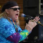Bill Mabrey performs as part of Riverfront Gang at Soldotna Creek Park in Soldotna, Alaska, on Wednesday, Aug. 23, 2023. (Jake Dye/Peninsula Clarion)