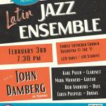 A promotional poster for the Latin Jazz Quintet concert scheduled for Feb. 3, 2024 in Soldotna, Alaska. (Photo courtesy the Performing Arts Society)