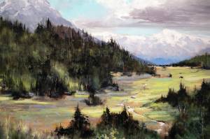 Jake Dye/Peninsula Clarion
Artwork by Robert Clayton is displayed at the Kenai Art Center on Wednesday.