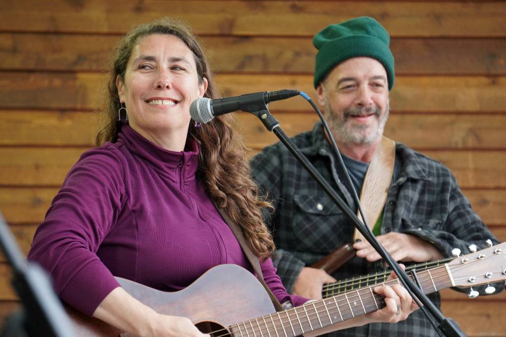 Hope Social Club performs during the opening night of the 2024 Levitt AMP Soldotna Music Series at Soldotna Creek Park in Soldotna, Alaska, on Wednesday, June 5, 2024. (Jake Dye/Peninsula Clarion)