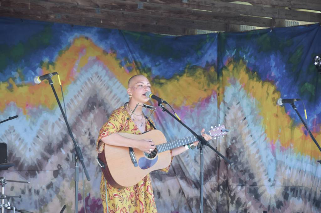 Lily DeTaeye performs on the Inlet Stage during Salmonfest on Sunday, Aug. 4, 2024, in Ninilchik, Alaska. (Delcenia Cosman/Homer News)