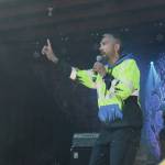 Quentin The Kid Simeon gives a poetry slam performance of Mother Hugger at the River Stage Amphitheater during Salmonfest on Sunday, Aug. 4, 2024, in Ninilchik, Alaska. (Delcenia Cosman/Homer News)