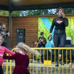 Children dance as Ellie and the Echoes perform the last night of the Levitt AMP Soldotna Music Series at Soldotna Creek Park in Soldotna, Alaska, on Wednesday, Aug. 28, 2024. (Jake Dye/Peninsula Clarion)