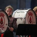 The Kenai Marching Band debuts their new routine based on The Hunger Games: The Ballad of Songbirds & Snakes during an exhibition at Kenai Central High School on Friday, Aug. 16, 2024. (Jake Dye/Peninsula Clarion)