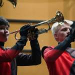 The Kenai Marching Band debuts their new routine based on The Hunger Games: The Ballad of Songbirds & Snakes during an exhibition at Kenai Central High School on Friday, Aug. 16, 2024. (Jake Dye/Peninsula Clarion)