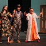 The cast of Annie rehearse at Kenai Central High School in Kenai, Alaska, on Wednesday, Nov. 6, 2024. (Jake Dye/Peninsula Clarion)