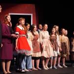 The cast of Annie rehearse at Kenai Central High School in Kenai, Alaska, on Wednesday, Nov. 6, 2024. (Jake Dye/Peninsula Clarion)