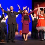 The cast of Annie rehearse at Kenai Central High School in Kenai, Alaska, on Wednesday, Nov. 6, 2024. (Jake Dye/Peninsula Clarion)
