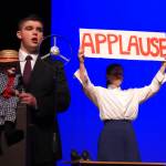 The cast of Annie rehearse at Kenai Central High School in Kenai, Alaska, on Wednesday, Nov. 6, 2024. (Jake Dye/Peninsula Clarion)