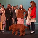 The cast of Annie rehearse at Kenai Central High School in Kenai, Alaska, on Wednesday, Nov. 6, 2024. (Jake Dye/Peninsula Clarion)