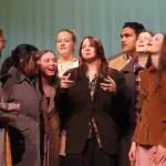 The cast of Annie rehearse at Kenai Central High School in Kenai, Alaska, on Wednesday, Nov. 6, 2024. (Jake Dye/Peninsula Clarion)