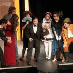 The cast of Seward High School Theatre Collectives Clue rehearse at Seward High School in Seward, Alaska, on Thursday, Nov. 7, 2024. (Jake Dye/Peninsula Clarion)