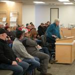 Suzanne Phillips, who formerly was a teacher at Aurora Borealis Charter School, speaks during a special meeting of the Kenai Peninsula Borough School Districts Board of Education in Soldotna, Alaska, on Monday, Nov. 18, 2024. (Jake Dye/Peninsula Clarion)