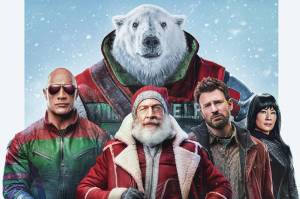 Promotional image courtesy Amazon MGM Studios
Dwayne Johnson as Callum Drift, J. K. Simmons as Santa Claus, Chris Evans as Jack OMalley and Lucy Liu as Zoe Harlow in Red One.