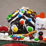 A gingerbread house constructed by Sierra, 3, is displayed in the Kenai Chamber of Commerces 12th Annual Gingerbread House Contest at the Kenai Chamber of Commerce and Visitor Center in Kenai, Alaska, on Wednesday, Nov. 20, 2024. (Jake Dye/Peninsula Clarion)