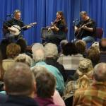 John Walsh, Jannell Canerday and Pat Broaders perform during An Evening of Traditional Irish Music at Kenai Peninsula College in Soldotna, Alaska, on Friday, Jan. 24, 2025. (Jake Dye/Peninsula Clarion)