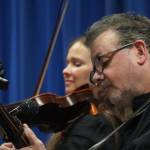 Jannell Canerday and Pat Broaders perform during An Evening of Traditional Irish Music at Kenai Peninsula College in Soldotna, Alaska, on Friday, Jan. 24, 2025. (Jake Dye/Peninsula Clarion)