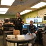 Chad Larsen speaks to students during Job Shadow Day at the Kenai Police Department in Kenai, Alaska, on Wednesday, Feb. 19, 2025. (Nizhonii Wood/Peninsula Clarion)