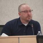 Tyson Cox speaks during a meeting of the Kenai Peninsula Borough Assembly in Soldotna, Alaska, on Tuesday, Feb. 25, 2025. (Jake Dye/Peninsula Clarion)