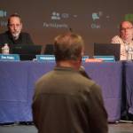 Steve Klaich speaks during a meeting of the Kenai Peninsula Borough School Districts Board of Education in Homer, Alaska, on Monday, March 3, 2025. (Jake Dye/Peninsula Clarion)
