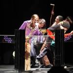 The cast of Seward High School Theatre Collectives Charlie and the Chocolate Factory rehearse on Thursday, April 3, 2025. (Jake Dye/Peninsula Clarion)
