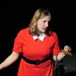 Amara Ransom, part of the cast of Seward High School Theatre Collectives Charlie and the Chocolate Factory rehearses on Thursday, April 3, 2025. (Jake Dye/Peninsula Clarion)