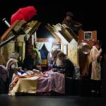 The cast of Seward High School Theatre Collectives Charlie and the Chocolate Factory rehearse on Thursday, April 3, 2025. (Jake Dye/Peninsula Clarion)