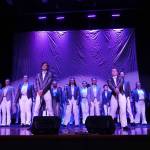 Actors perform during the opening of the new Triumvirate Theatre in Kenai, Alaska, on Saturday, April 19, 2025. (Jake Dye/Peninsula Clarion)