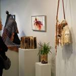 Artwork by The Art Gaggle is displayed as part of What We Do at the Kenai Art Center on Friday, May 2, 2025. (Jake Dye/Peninsula Clarion)