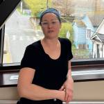 Tessa Hulls, an author who moved to Juneau during the winter, at the Alaska State Capitol on Monday after her graphic novel Feeding Ghosts won the 2025 Pulitzer Prize in the Memoir or Autobiography category. (Mark Sabbatini / Juneau Empire)