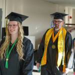 Graduates process into the 55th Annual Kenai Peninsula College Commencement Ceremony, held at Kenai Central High School in Kenai, Alaska, on Thursday, May 8, 2025. (Jake Dye/Peninsula Clarion)