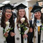 Nikiski graduates prepare to enter their graduation ceremony at Nikiski/Middle High School in Nikiski, Alaska, on Monday, May 19, 2025. (Jake Dye/Peninsula Clarion)
