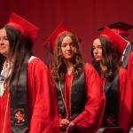 Students wait to receive their diplomas during the Kenai Central High School graduation ceremony in Kenai, Alaska, on Tuesday, May 20, 2025. (Jake Dye/Peninsula Clarion)