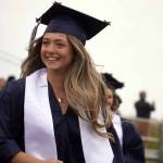 Graduates of Soldotna High School process into a commencement ceremony on the schools football field in Soldotna, Alaska, on Wednesday, May 21, 2025. (Jake Dye/Peninsula Clarion)