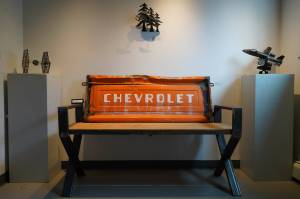 Metal art by David Morris is showcased in Steel Sentiments at the Kenai Art Center in Kenai, Alaska, on Wednesday, June 11, 2025. (Jake Dye/Peninsula Clarion)