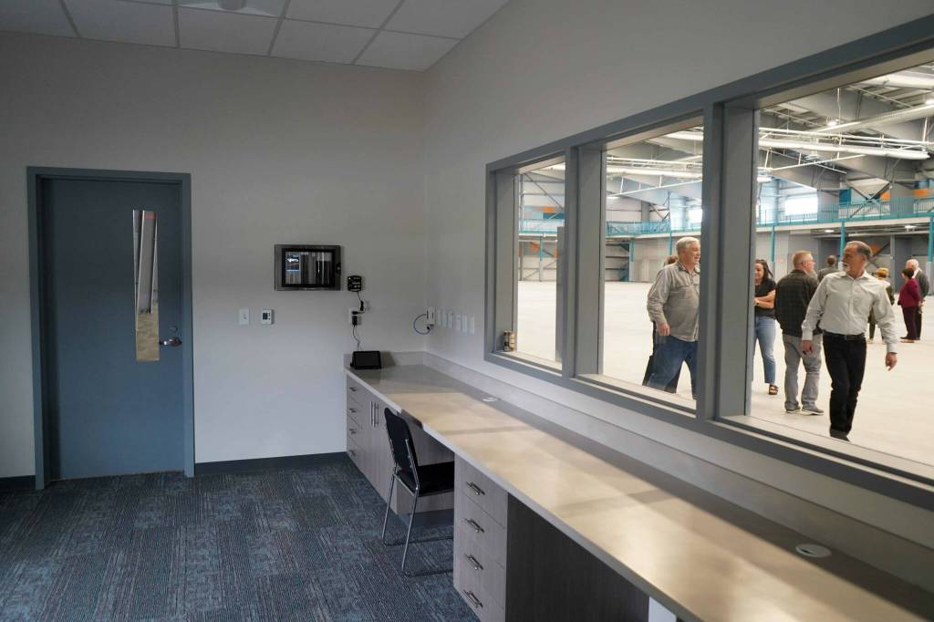 The Soldotna Field House in Soldotna, Alaska, is showcased to the Soldotna Chamber of Commerce on Wednesday, June 25, 2025. (Jake Dye/Peninsula Clarion)