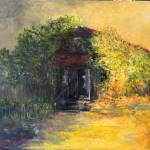 Overgrown Silence is a painting created by Ingrid McKinstry, using water-based oil paint mixed with molding paste, on display in her exhibit at Fireweed Gallery. Photo provided by Ingrid McKinstry