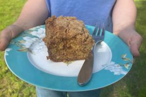 This sweet, spiced cinnamon apple cake is topped with streusel and would pair wonderfully with a latte as a breakfast treat or vanilla ice cream for dessert. (Tressa Dale/Peninsula Clarion)