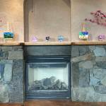 Artwork by artists participating in the Independent Living Centers Artability program is on display through September in the Homer Public Librarys Fireplace Reading Lounge in Homer, Alaska. Photo by Christina Whiting