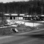 The Village Inn shopping center and motel in Soldotna held some of the early Borough Assembly meetings. (Photo courtesy of the KPC historical archive)