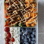 Roasted tofu and quinoa salad with sunflower miso dressing make a high-protein salad to fuel busy afternoons. (Photo by Tressa Dale/Peninsula Clarion)