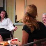 Amy Burton, Tracie Sanborn and Yvette Tappana rehearse Savannah Sipping Society at the Kenai Performers Theater near Soldotna, Alaska, on Saturday, Sept. 13, 2025. (Jake Dye/Peninsula Clarion)