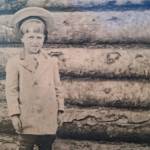Emmett Krefting, age 6-7, at the Wible mining camping in 1907-07, about the time he first met King David Thurman. (Photo from the cover of Kreftings memoir, Alaskas Sourdough Kid)