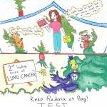 Goldenview Middle School student Luciana Lius winning poster entry for the 2024 Alaska Radon Poster Contest. Photo provided by the Alaska Department of Natural Resources