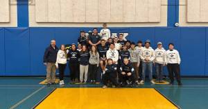 The varsity wrestling team is pictured after the Robin Hervey individual tournament in Kodiak on Nov. 22, 2025. Photo courtesy of Pete Dickinson