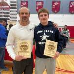 Michael Dickinson, a SoHi senior who wrestles at 152 pounds, is named the Region III Wrestler of the Year during the Northern Lights Conference in Wasilla<ins>, Alaska,</ins> on Saturday, Dec. 13<ins>, 2025</ins>. His father and Stars head coach Pete Dickinson was named Coach of the Year. Photo courtesy of Soldotna High School Athletics