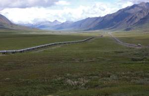 Alaskas natural gas pipeline would largely follow the route of the existing trans-Alaska oil pipeline, pictured here, from the North Slope. Near Fairbanks, the gas line would split off toward Anchorage, while the oil pipeline continues to the Prince William Sound community of Valdez. (Photo by David Houseknecht/United States Geological Survey)